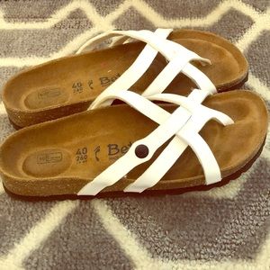 White Criss Cross Betula sandals